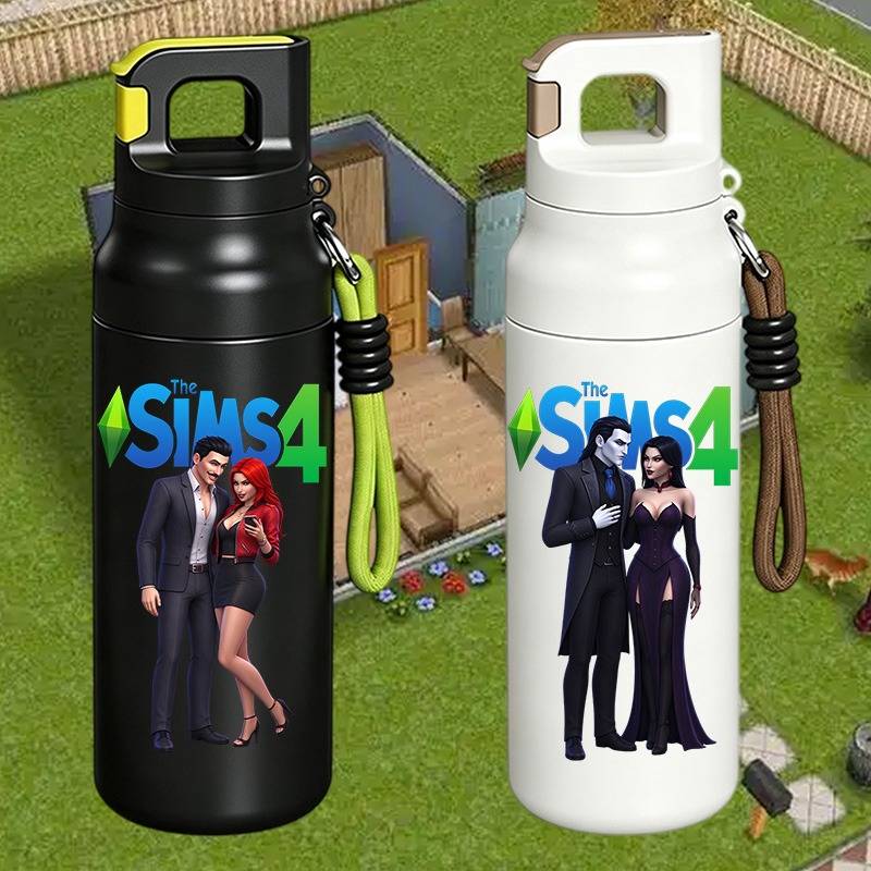 Sports Water Bottle Insulated - The Sims 4 Isolierte Wasserflasche Edelstahl-Flip-Becher