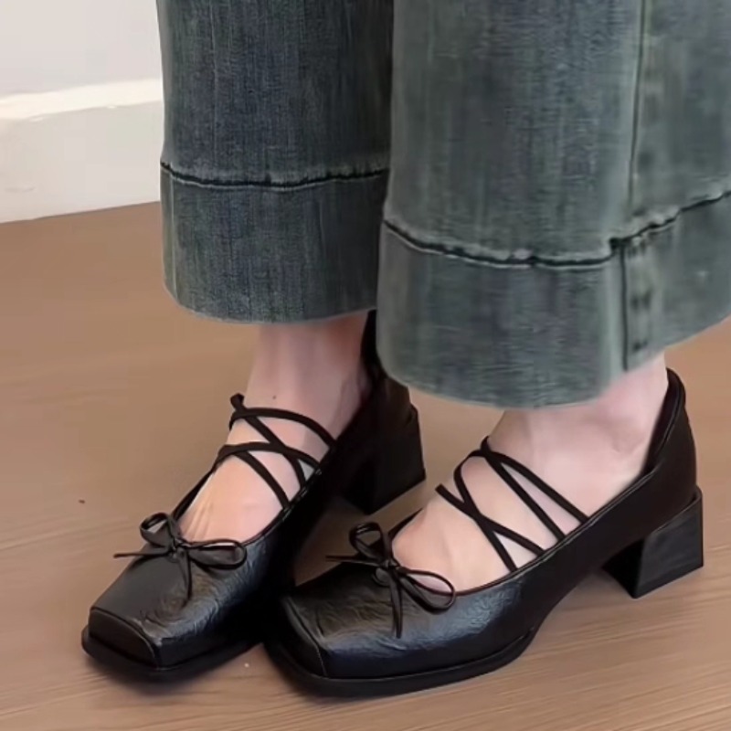 Resistance Band - Einzelne Schuhe Mode Neue Karree Flache