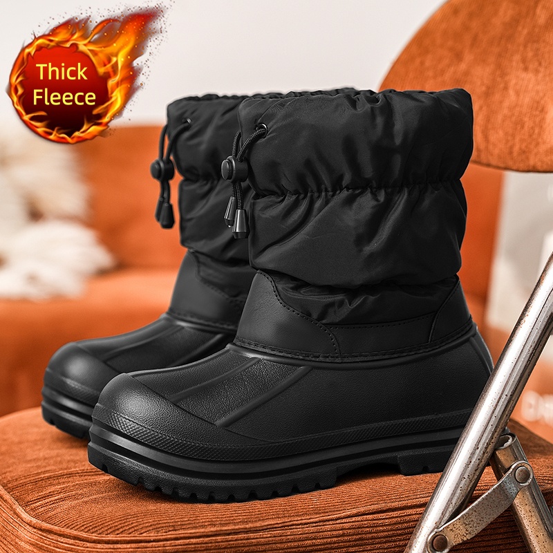 Resistance Band - Damen-Winterstiefel, dick gefüttert, warm, mit Plüschfutter,