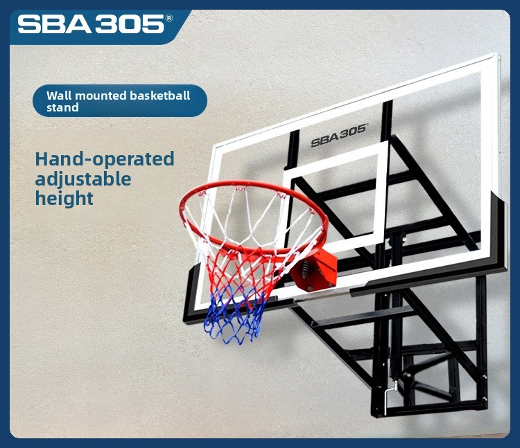 Basketball Hoop - Wandmontierter Basketballkorb mit verstellbarer Höhe, für