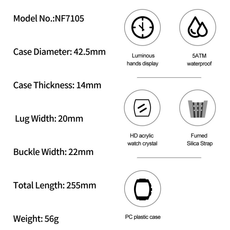NAVIFORCE Herrenuhr 5ATM Wasse – Resistance Band Bewertung und Preis